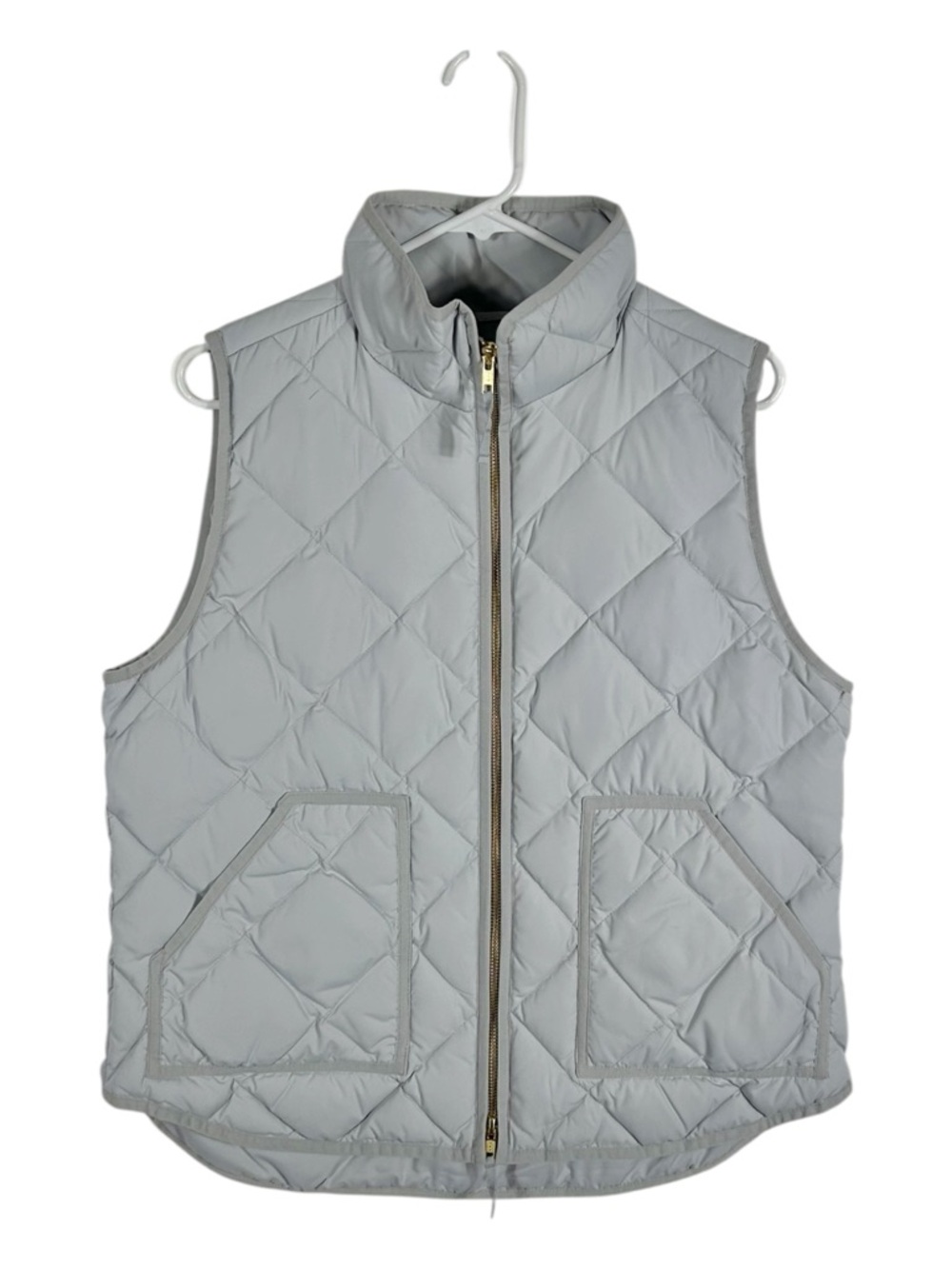 J.Crew Gray Quilted Vestโ Size Large NWT